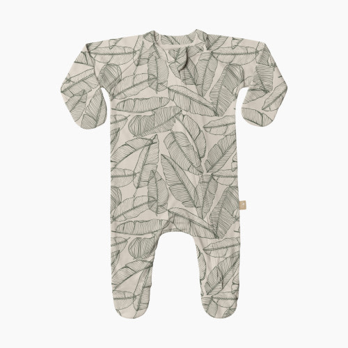 Goumi Kids x Babylist Grow With You Footie - Loose Fit - Banana Leaf, 0-3 M