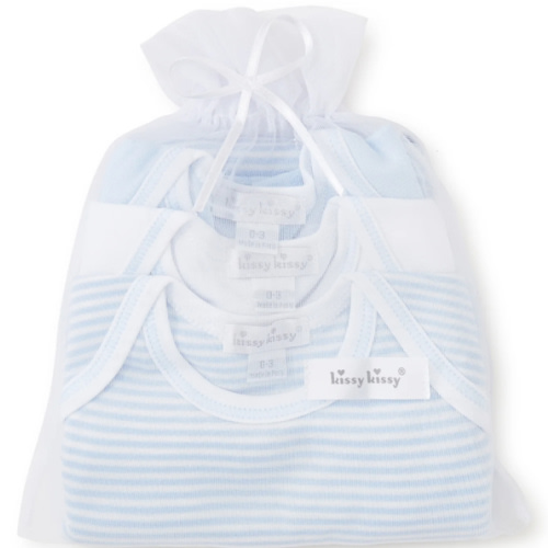 Simples Stripes Blue 3 Pack Bodysuit Set