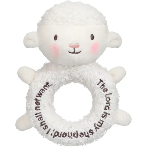 Lamb Stuffed Animal Little Sheep Stuffed Animal Praying Baptism Soft Lamb Plush Snuggle God's Lamb with Embroidered Religious Gifts for Boys Girl Baby Showers Mom's Barnyard Nursery Decor Doll Toy