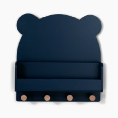 Delta Children babyGap Brannan Bear Wall Shelf with 4 Hooks - Navy