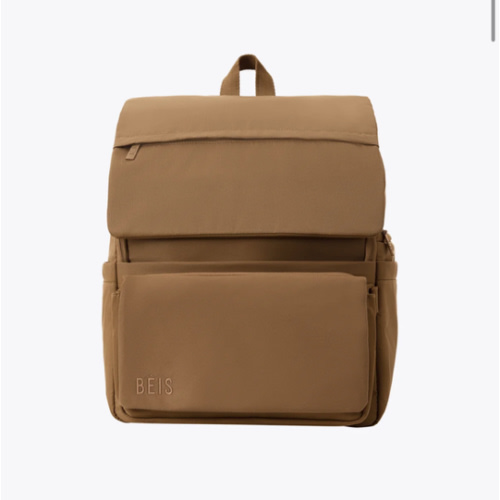 BÉIS 'The Ultimate Diaper Backpack' in Camel - Diaper Bag Backpack in Camel Brown
