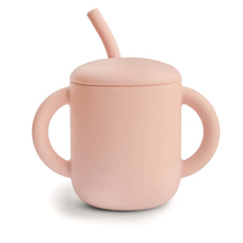 Mushie Baby Silicone Training Cup + Straw