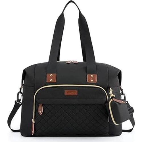 Tuwubi Diaper Bag Tote,Baby Diaper Bag with Pacifier Case Large Travel Diaper Tote Caddy for Mom and Dad Multifunction Large Baby Bag - M-Black