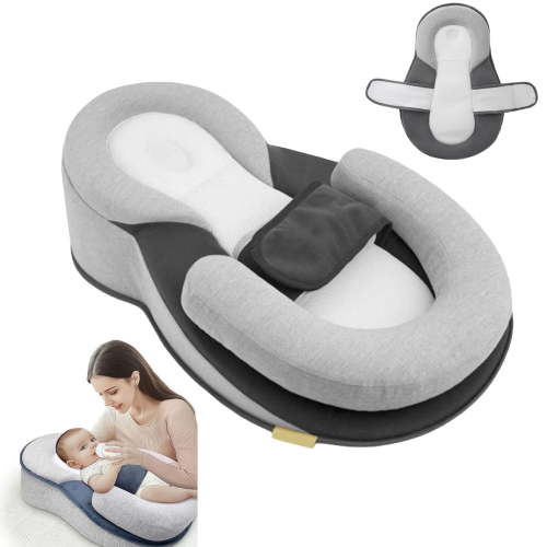 Gofinoday Baby Feeding Support Pillow,Reflux Breastfeeding Nursing Pillows,Baby Wedge Pillow for Newborn Support,Anti Reflux Newborn Feeding Pillow, Baby Feeding Support Pillow for Reducing Spit-Up