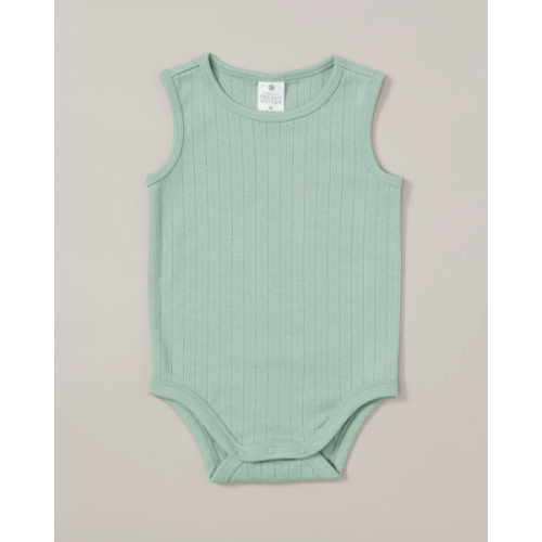 Baby Organic Cotton Pointelle Bodysuit - Jadeite Green