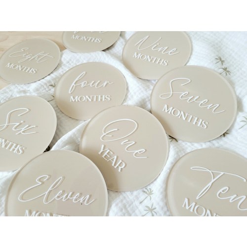 Baby milestone discs, Personalized baby name plaque, Baby name announcement acrylic sign, Birth announcement photo prop, Acrylic milestone