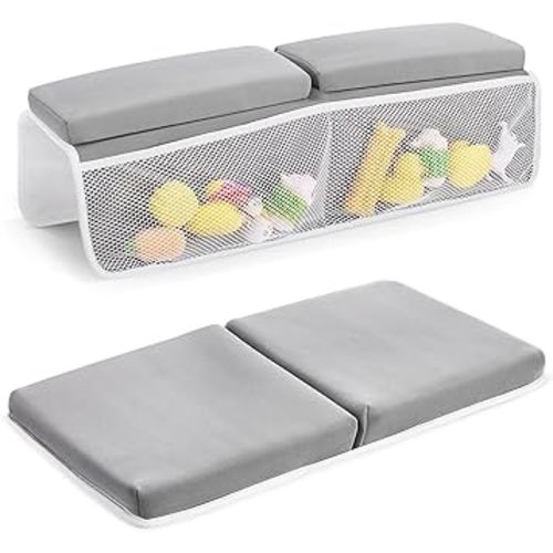 JOY ANAN Baby Bath Kneeler and Elbow Rest Pad Set, Bathtub Kneeling Pad for Toddler, Baby Accessories for Bath, Relieve Your Knees and Elbows