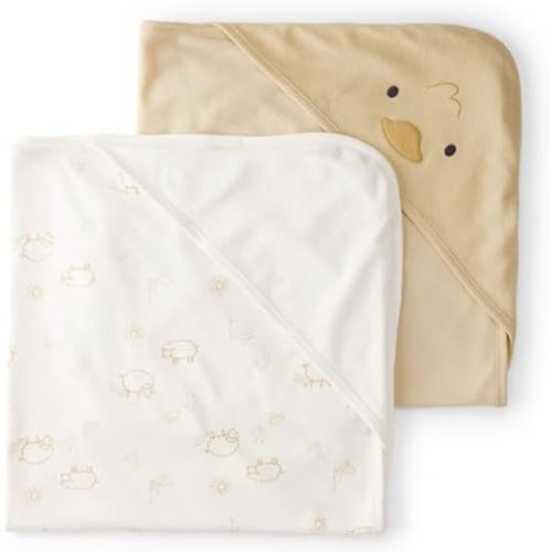 Carter's Baby Hooded Towel (2-pk Yellow/Ivory)