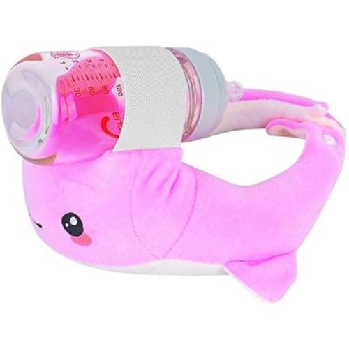 Baby Bottle Feeding Support Pillow,Adjustable Nursing Support Pad for Independent Feeding, Newborn to Toddler, Anti-Slip Design (Pink)