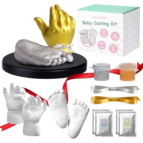 Lilian&Gema Baby Casting Kit Hands and Feet Mold - 3D Baby Hand & Foot Molds for Newborn Keepsake, Perfect Gifts for New Mom, First Birthday, Baby Shower
