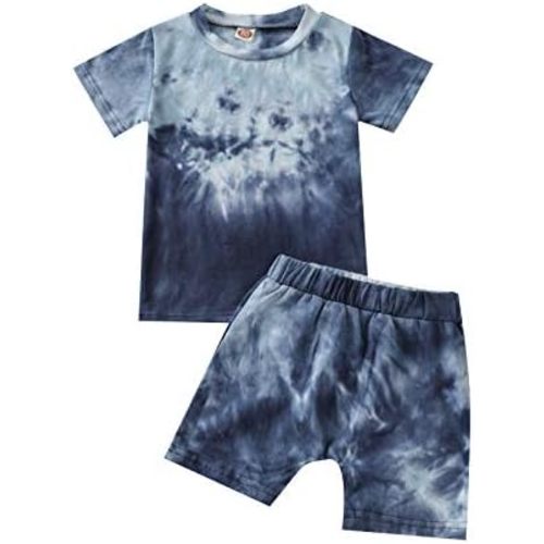 Toddler Baby Boys Outfits Tie Dye T-Shirt and Shorts Suit 2Pcs Summer Clothes Set