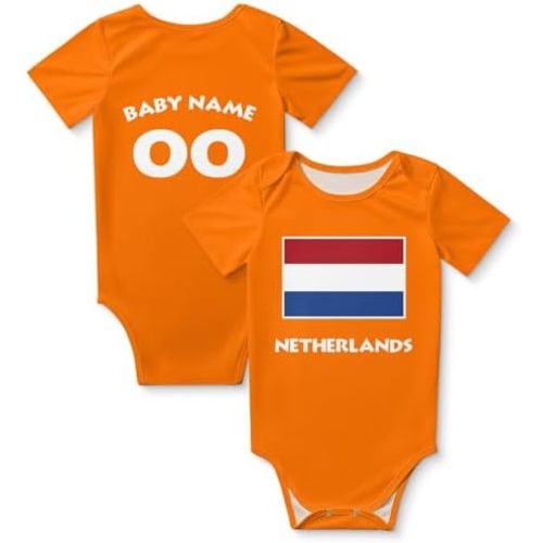 Custom Baby Soccer Clothes,Baby National Team Soccer apparel,Personalized Name Number for Fans Boy Girl Gifts 3M-2T