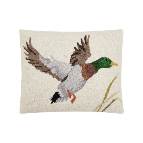 Makers Collective Camp Wandawega Mallard Wool Hook Throw Pillow | Wayfair
