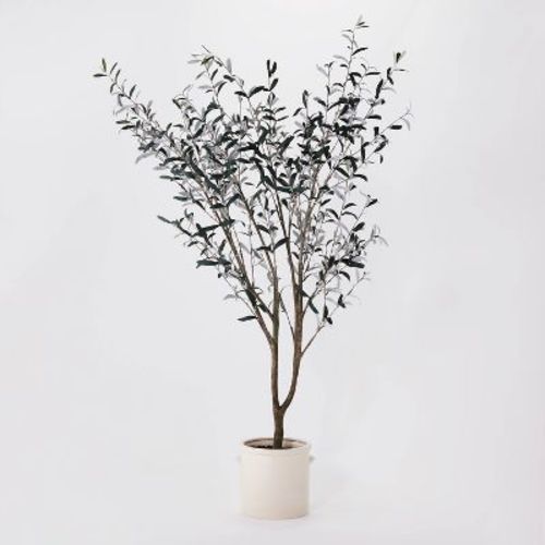76.5"x 30" Artificial Olive Tree in Ceramic Pot - Threshold™ designed with Studio McGee: Indoor Faux Plant Decor, No Assembly Required
