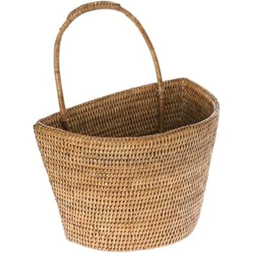 KOUBOO 1060072 La Jolla Rattan Wall Basket, Large, 13" x 8" x 15.5", Honey-Brown
