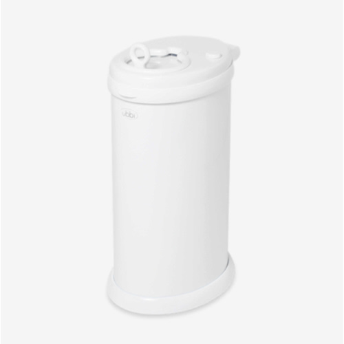 Ubbi Steel Diaper Pail, Odor Locking, No Special Bag Required, Award-Winning, Registry Must-Have, White