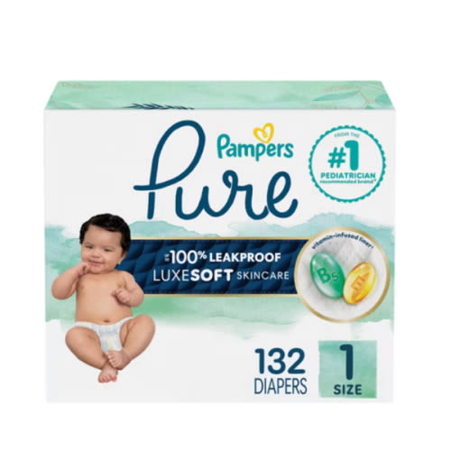 Pampers Pure Protection Diapers Pack Size 1 - 132 ct