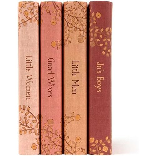 Little Women Book Set | 4-Volume Hardcover Book Set with Custom Designed Paper-Printed Book Covers | Author Louisa May Alcott