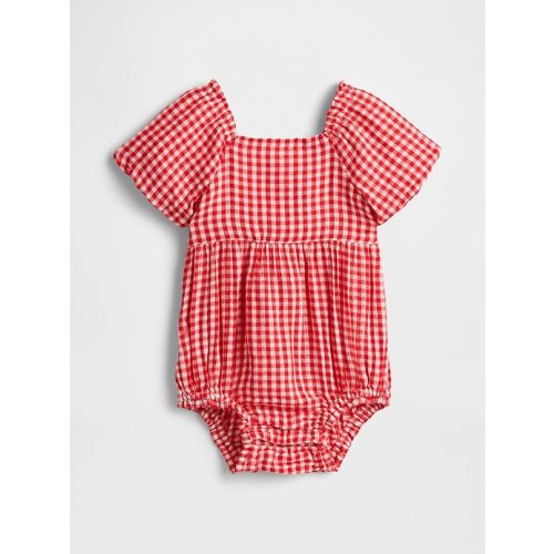 Baby Gauze Puff Sleeve Romper