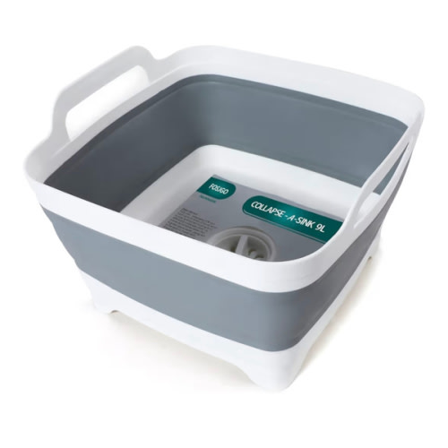 FOSJGO Collapsible Dish Basin with Drain Plug