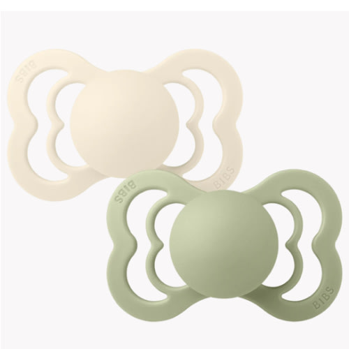 Supreme Pacifiers 2 Pack - Ivory/Sage