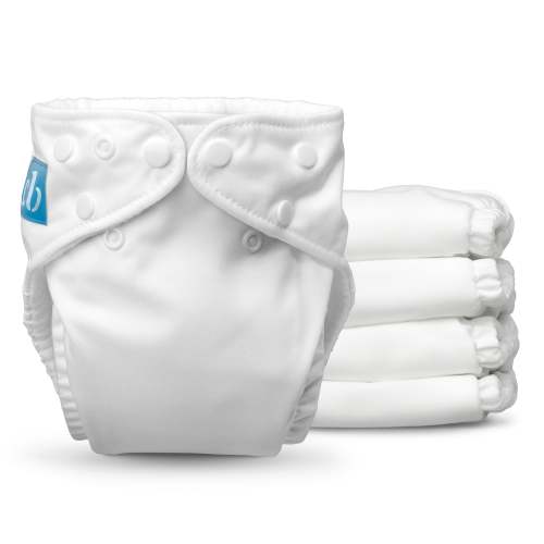 Reusable Cloth Diapers: One Size with Fleece (Pack of 5) - All White – Charlie Banana