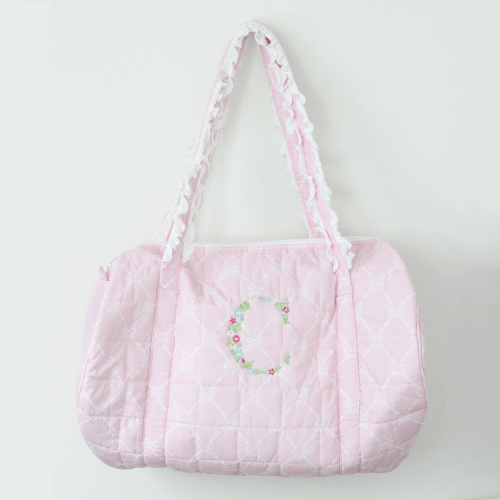 Pink Bows Quilted Duffel