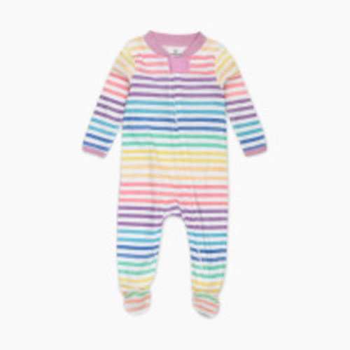 Honest Baby Clothing Organic Cotton Sleep & Play - Rainbow Stripe Pink, Newborn
