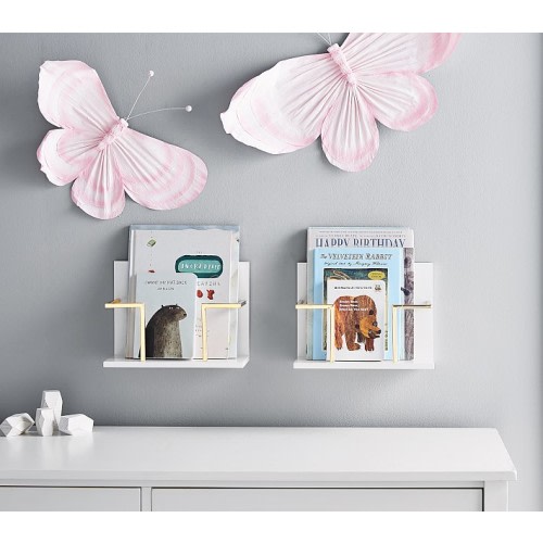 Gold Polished Mini Bookrack Shelf (12")