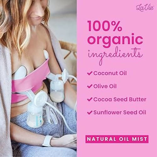 Organic Breast Pumping Spray, Pump Spray Breastfeeding, Breast Pumping Oil, Nipple Spray Pumping, Breast Pump Spray, Lubricant for Breast Shields and Flanges, Prevents Sore Nipples - 2 Oz