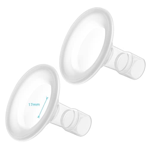 Belmikal 17mm Shields&Cushions Compatible with Medela Breast Pump- PersonalFit, Freestyle, Harmony, Maxi, Flex Lansinoh Pump-SignaturePro SmartPump Manual Replace Medela Parts Accessories Flanges