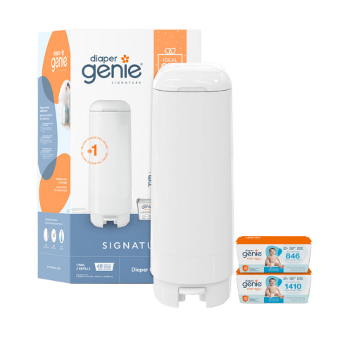 Diaper Genie Signature Gift Set, White
