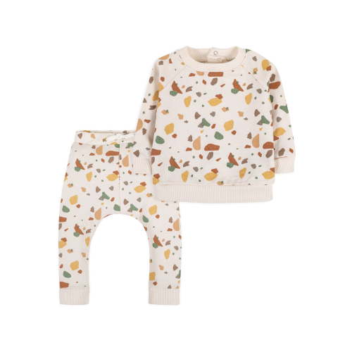 Little Star Organic Toddler Unisex Organic Cotton Sweatsuit Outfit Set, 2-Piece, Size 0-3 Months