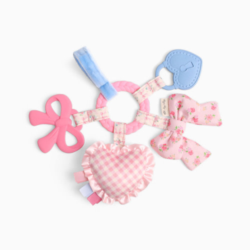 Bitzy Busy Ring Teething Activity Toy - Pink Bow