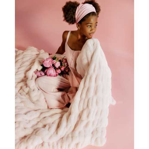 Hugs Light Carnation Plush Blanket