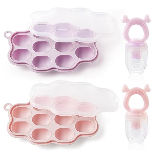 Baby Breastmilk Popsicle Molds & Baby Food Feeder (2 Pack)