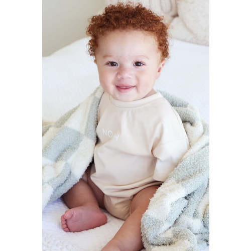 CuddleLane™ Luxe Blankets | Sage Check
