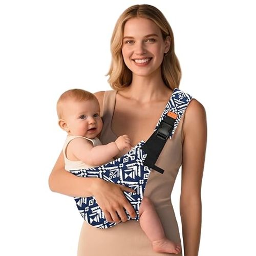 Baby Sling Carrier, Baby Carrier Newborn to Toddler with Adjustable Strap, Non-Slip Baby Half Wrapped Sling Hip Carrier 10-30lbs, Black