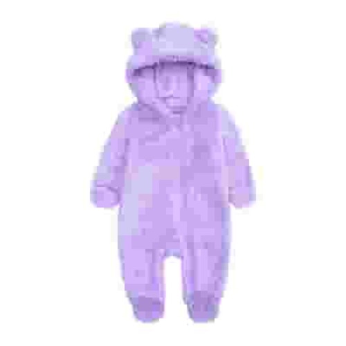 ZyeKqe Winter Baby Clothes Warm Fleece Thick Onesie Ear Hooded Jumpsuits Newborn Boys Girls Romper Kids Coats Jackets