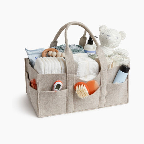 Sprucely Felt Diaper Caddy - Heather Oat, Large