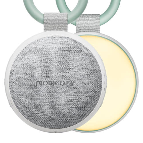 Momcozy Portable Sound Machine with Night Light, White Noise Sound Machine for Baby, 20 Soothing Sounds, Sound Therapy, Long-Lasting Power, Timer, Clips on Stroller, Baby Shower Gifts