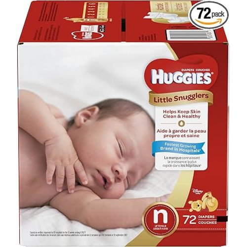 Huggies Little Snugglers Baby Diapers Size Newborn, 72ct
