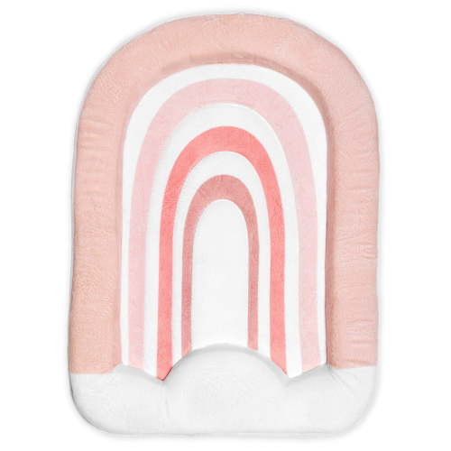 Blooming Bath Rainbow Bathtub Mat, Plush Minky Fabric, Newborn to 6 Months