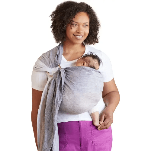 LÍLLÉbaby Ring Sling Baby Wrap Carrier for Infants & Toddlers (8-30lbs), Made for Versatile Babywearing, Support Wrap for Mother's, Adjustable & Sturdy, Lightweight & Comfortable (Nimbus Clouds)