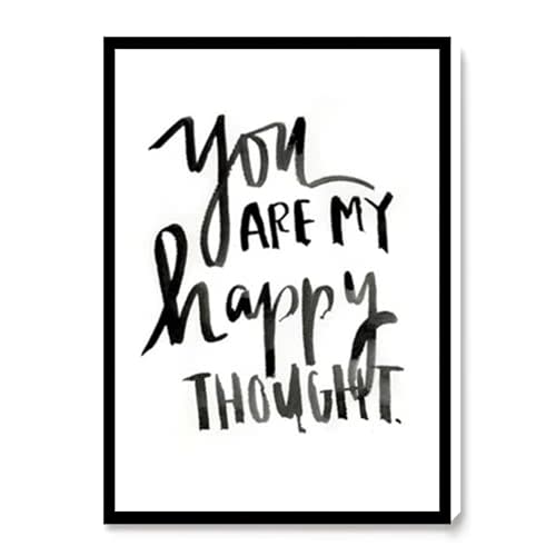 BOY ROOM DECOR,VET OFFICE DECOR,KIDS WALL ART,Peter Pan quote you are my happy thought love quote,12''x18''Framed Modern Canvas Wall Art