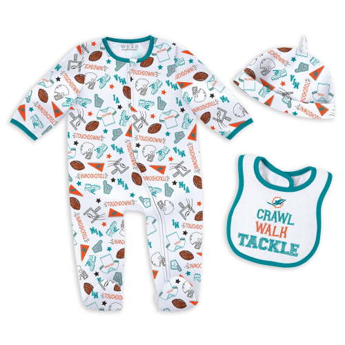 Newborn & Infant WEAR by Erin Andrews Miami Dolphins Sleep & Play Set