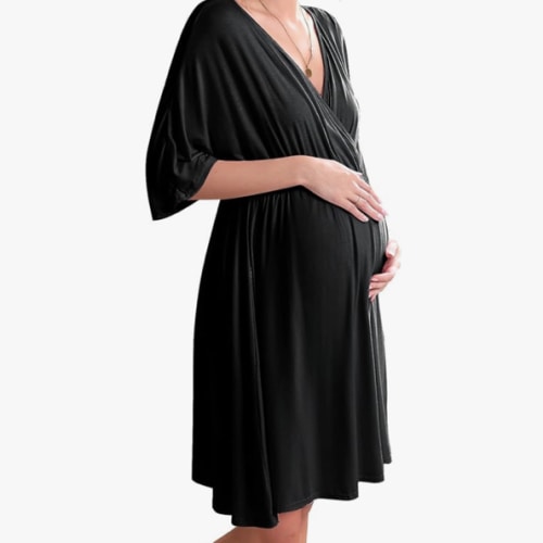 Ekouaer 3 in 1 Labor/Delivery/Hospital Gown Maternity Dress Nursing Nightgown Sleepwear for Breastfeeding
