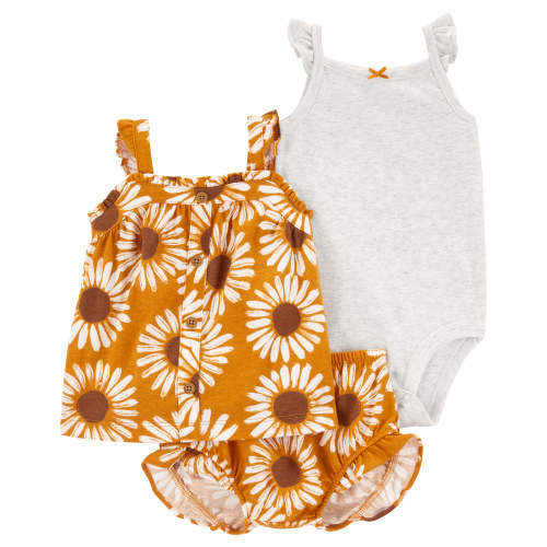 Baby 3-Piece Floral Little Short Set - NB - Style,Multi