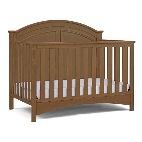 Delta Children Perry 6-in-1 Convertible Crib, Greenguard Gold Certified, Converts to Toddler Bed, Daybed, Sofa Bed & Full-Size Bed with/without Headboard, Fits Standard Crib Mattress, Chestnut