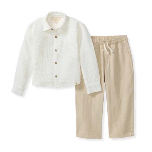 Button Down Boy Shirt & Pants Set – Burt's Bees Baby